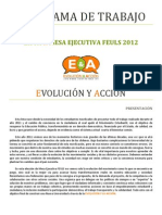 Lista R - Evolución y Acción - Programa de Trabajo FEULS 2012