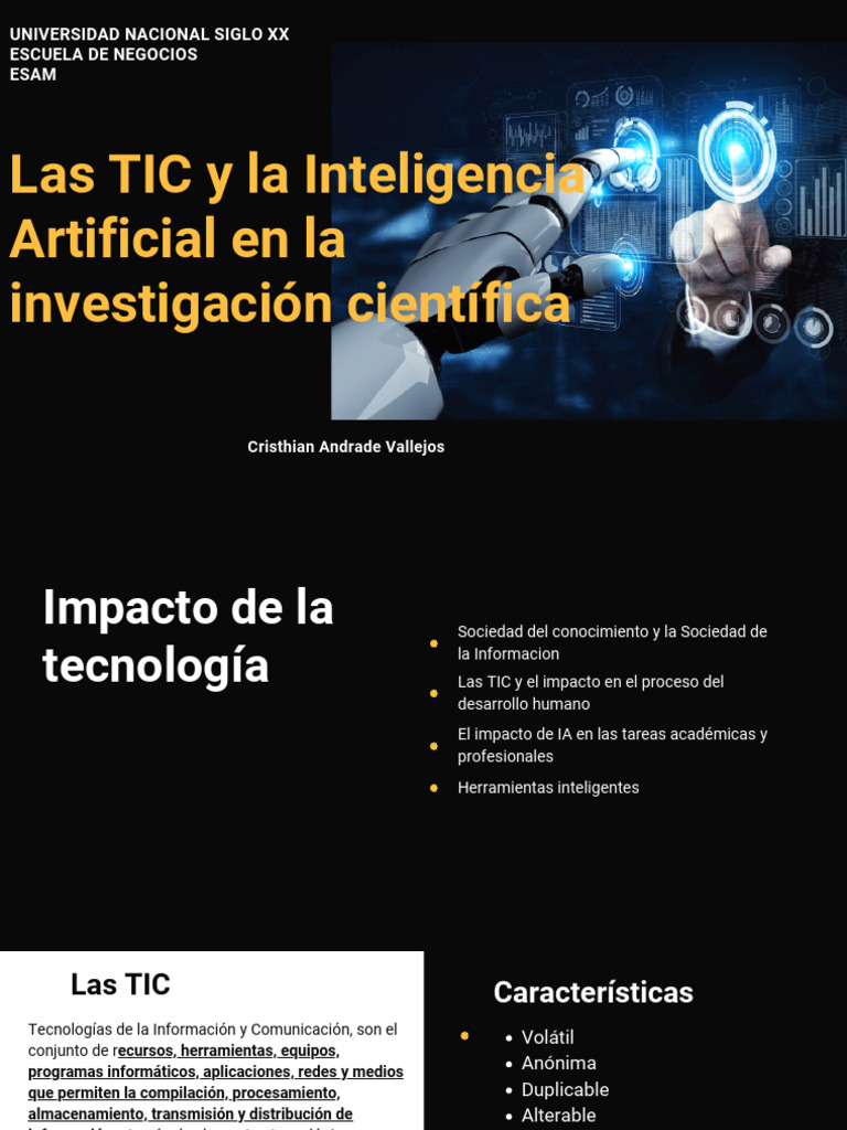 TIC e IA en la Investigación Científica | PDF | Inteligencia artificial ...