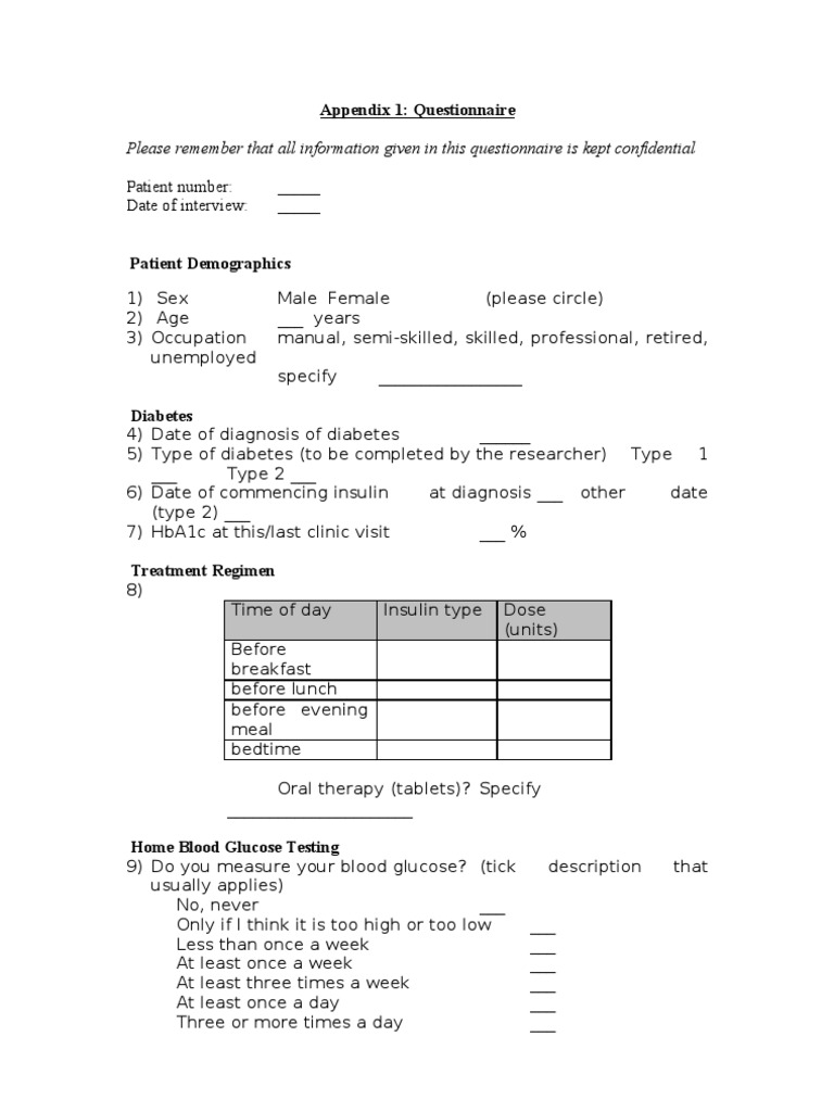 Please Remember That All Information Given in This Questionnaire Is ...