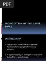 Organization of The Sales Force