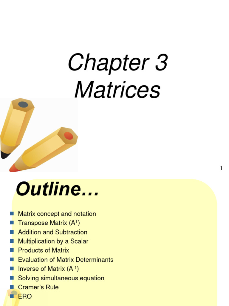 Matrix Operations and Concepts Explained | PDF | Matrix (Mathematics ...