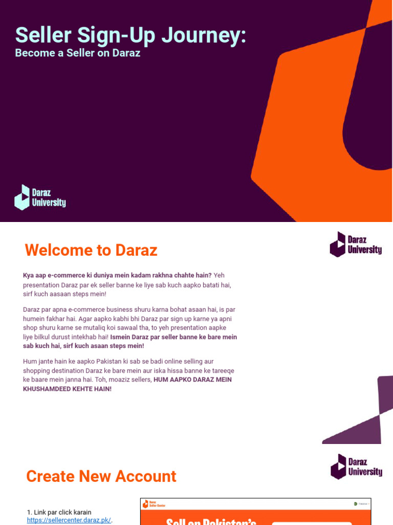 How to Sign Up as a Seller on Daraz | PDF