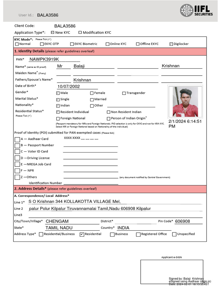 KYC Form for Indian Residents and NRIs | PDF | Futures Contract ...