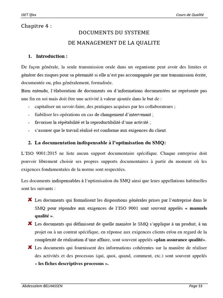 Documents pour un SMQ efficace | PDF | Management de la qualité ...