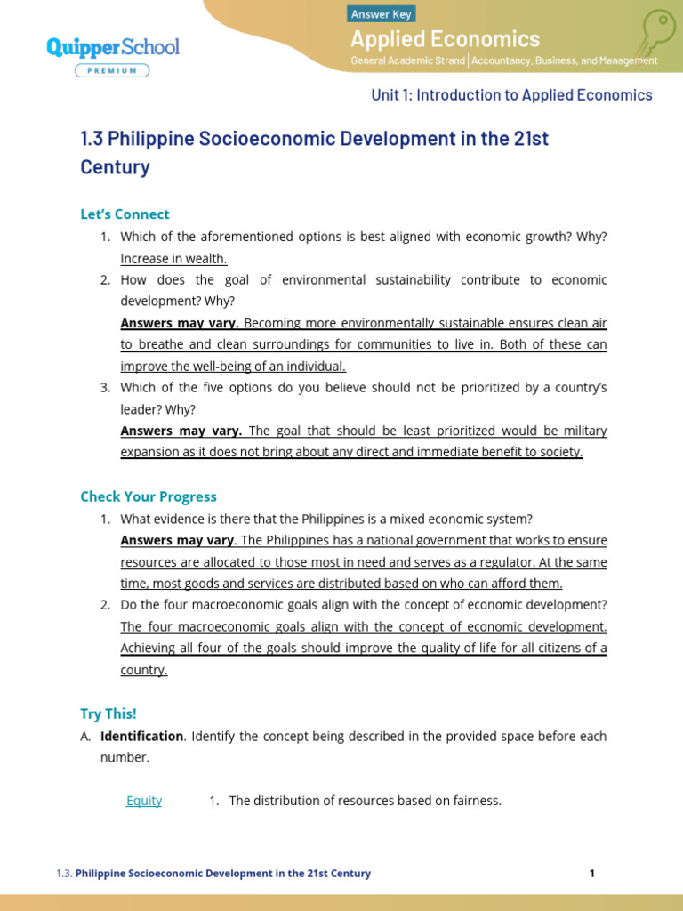 Philippine Socioeconomic Development Insights | PDF | Economic ...