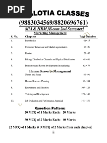 MM & HRM (Sem-2) Bhalotia
