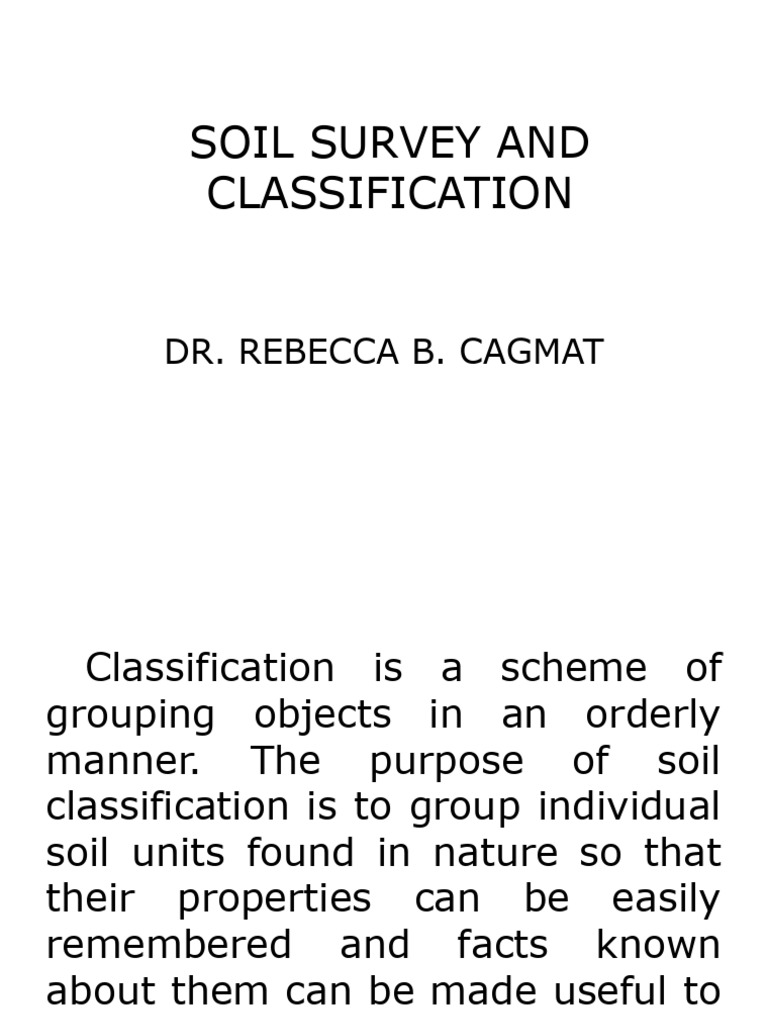 Soil Survey and Classification PDF | PDF | Soil | Earth Sciences