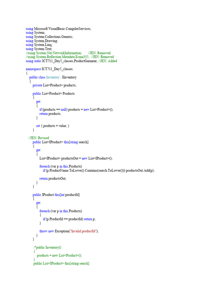 Calculate Product Inventory Function | PDF | Computer Programming ...