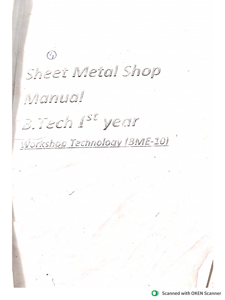 Sheet Metal Shop Pdf
