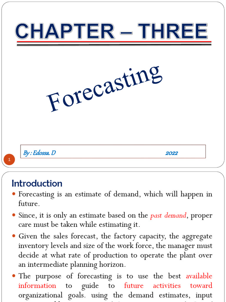 Chapter 3. Forecasting | PDF | Forecasting | Time Series