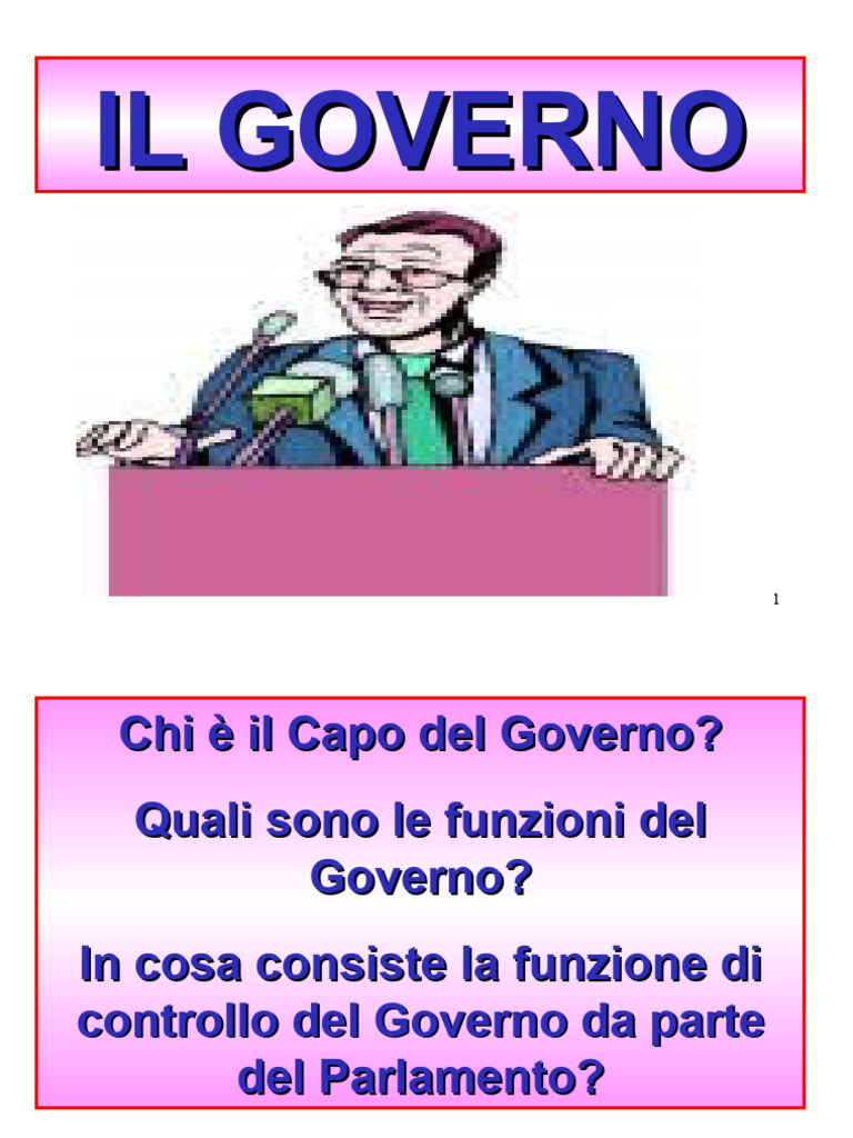 Il Governo 2c Powerpoint | PDF