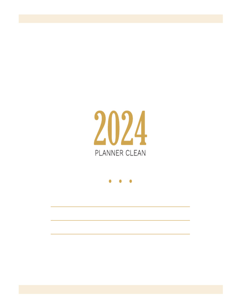 Planner Clean 2024 18x18cm Nude | PDF