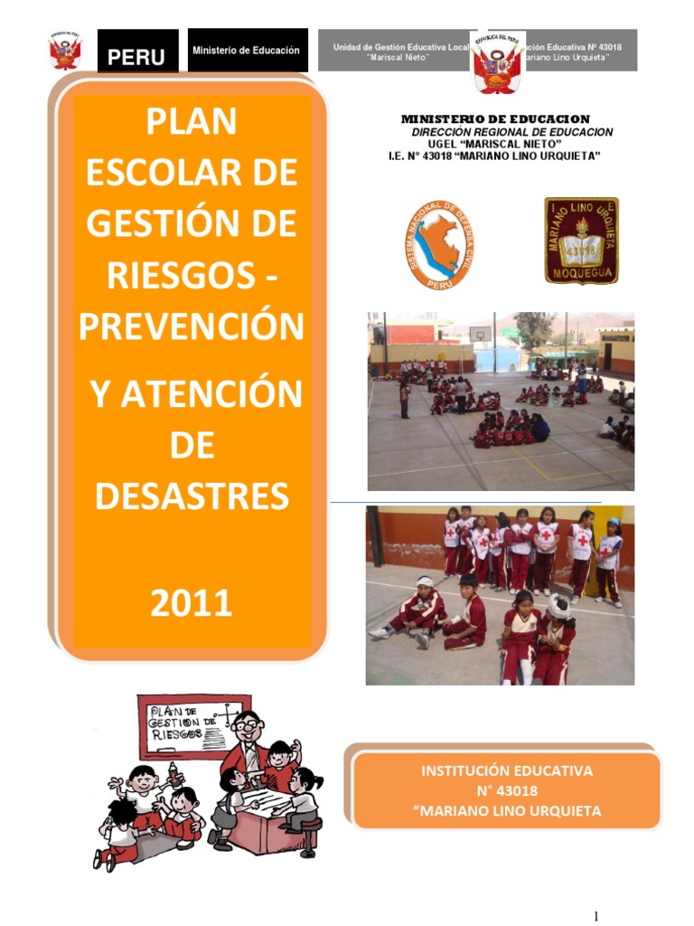 Plan Escolar de Gestión de Riesgos 2011 | PDF | Defensa Civil | Perú