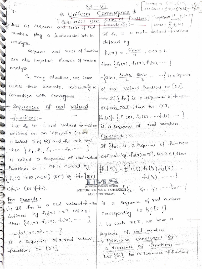 Set-7 Real & Calculus | PDF