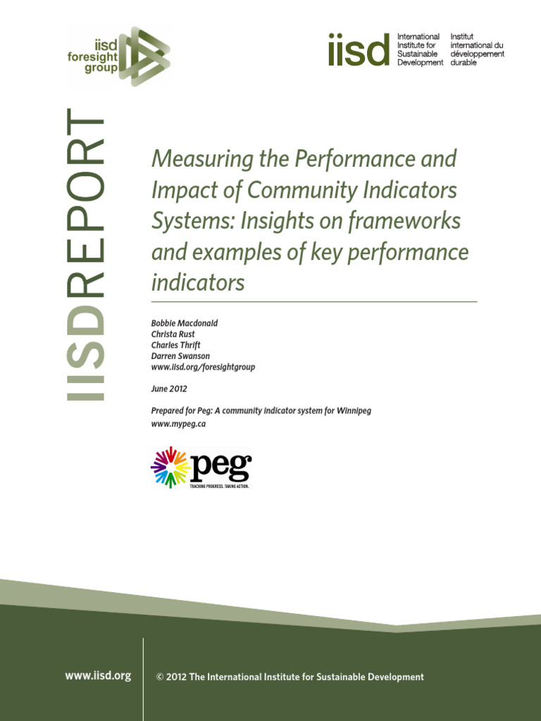 Measuring Performance Communtiy Indicators | PDF | Performance ...