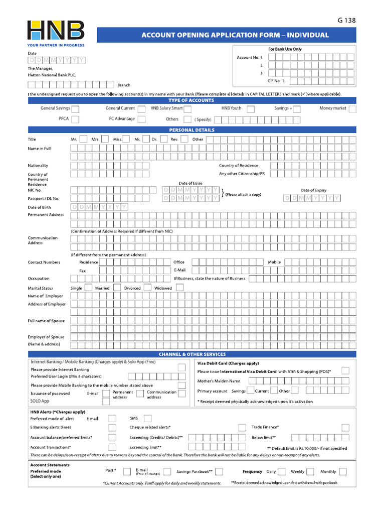 Account Opening Application Guidelines | PDF | Banks | Cheque