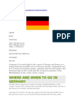 Where and When To Go in Germany