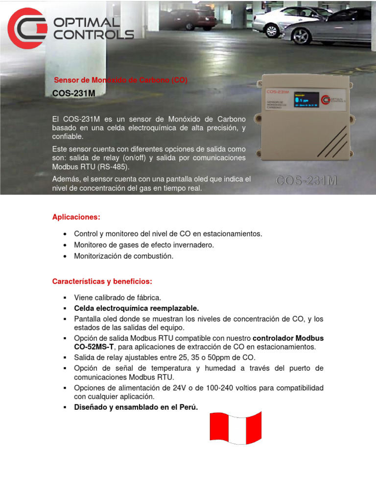 COS-231M Es v1.6 | PDF | Dióxido de carbono | Sensor
