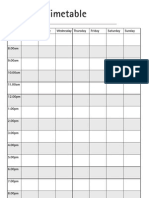 Revision Timetable: Name