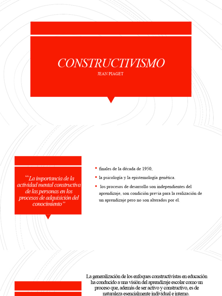 CONSTRUCTIVISMO | PDF | Constructivismo (filosofía de la educación ...