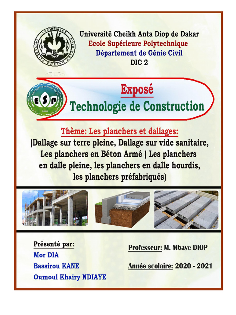 Typologie et mise en œuvre des dalles | PDF | Béton | Matériau composite