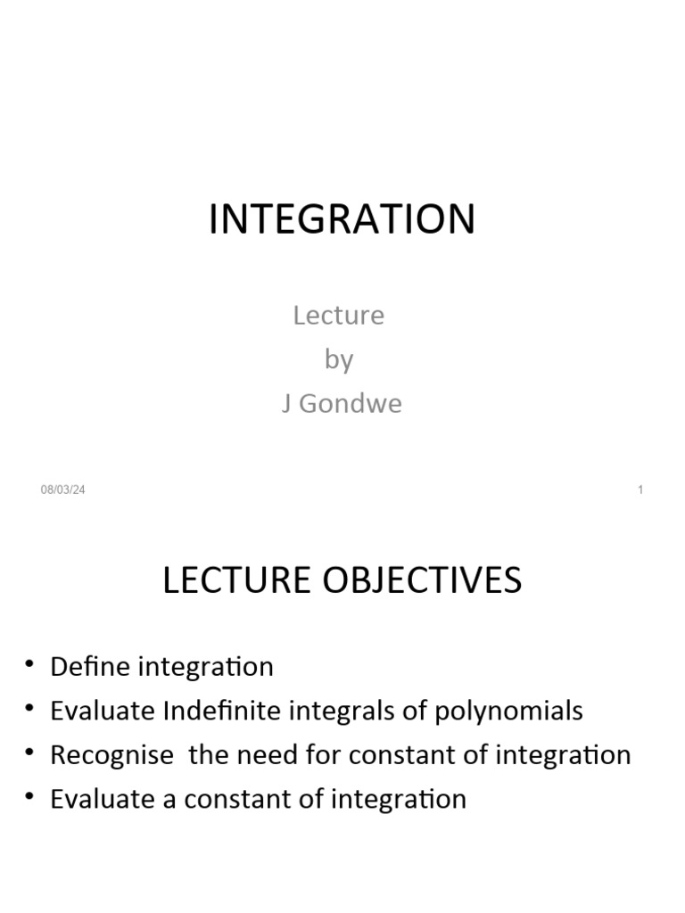 Understanding Indefinite Integration | PDF | Integral | Derivative