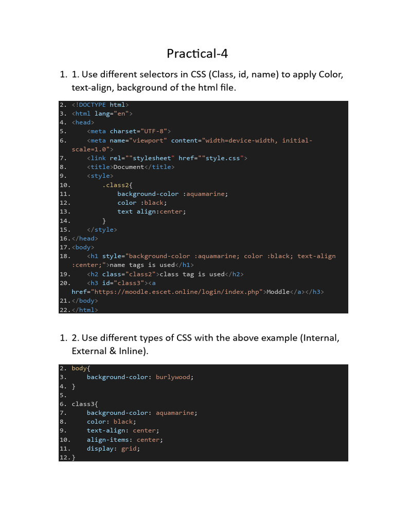 CSS Selectors and Styling Techniques | PDF | Html Element | Software ...
