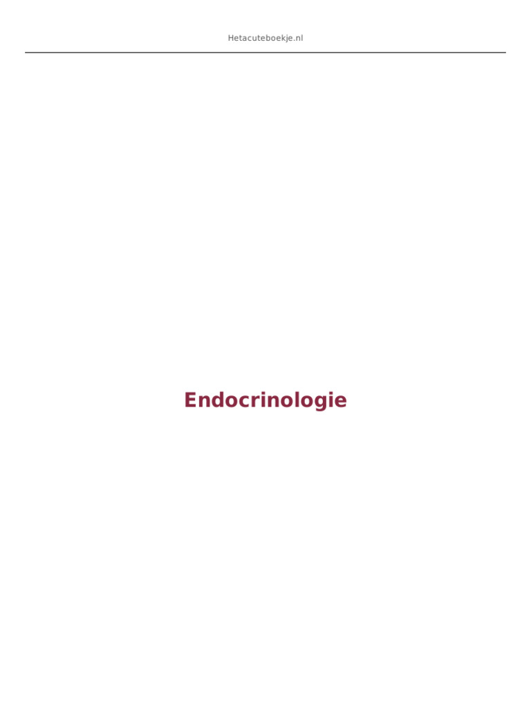 Endocrinologie Pdf