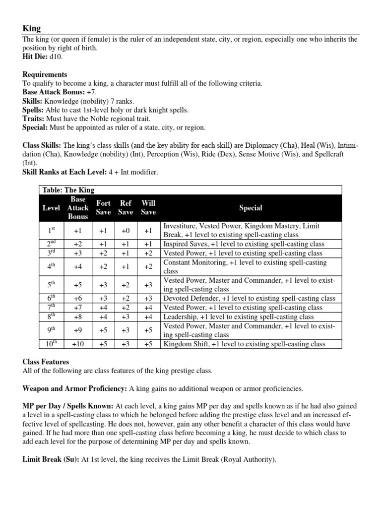 King Pdf