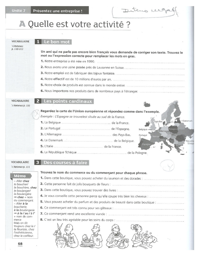 Obj Exp 1 Cahier Unités 7 Et 8 | PDF