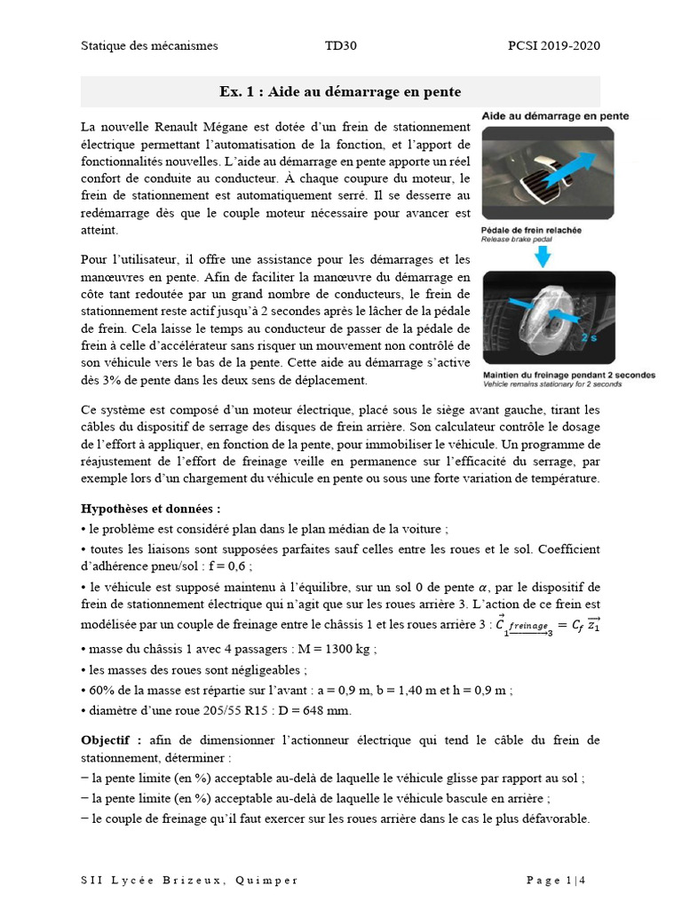 Frein Bloqu Au Dmarrage