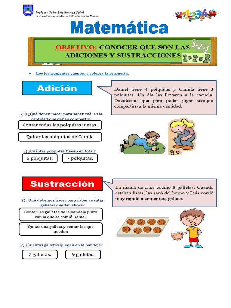 Comprender La Adición y La Sustracción | PDF | Matemáticas