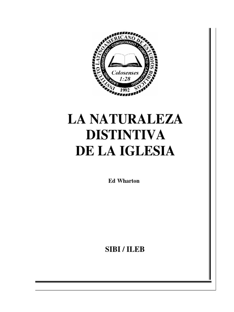 La Naturaleza Distintiva de La Iglesia Lección 1 | PDF | Cristo (título ...