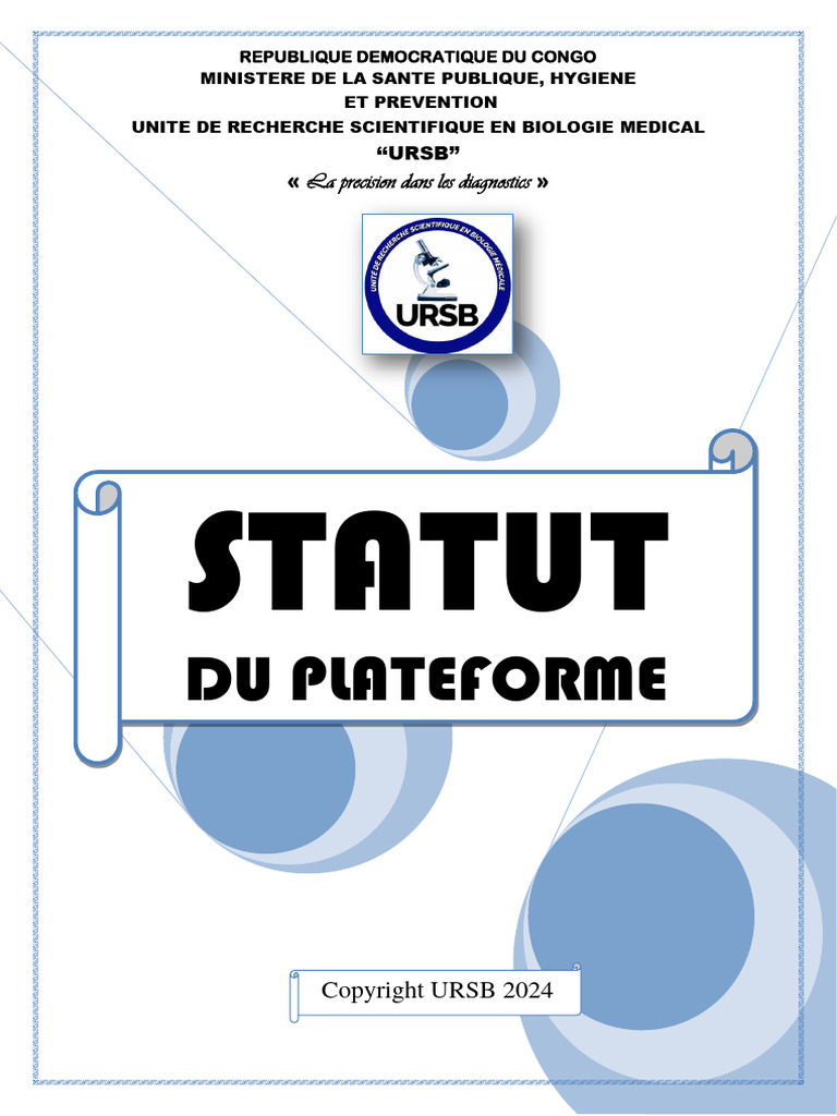 Statut Ursb Août 2024 | PDF | Pathologie clinique | Planification