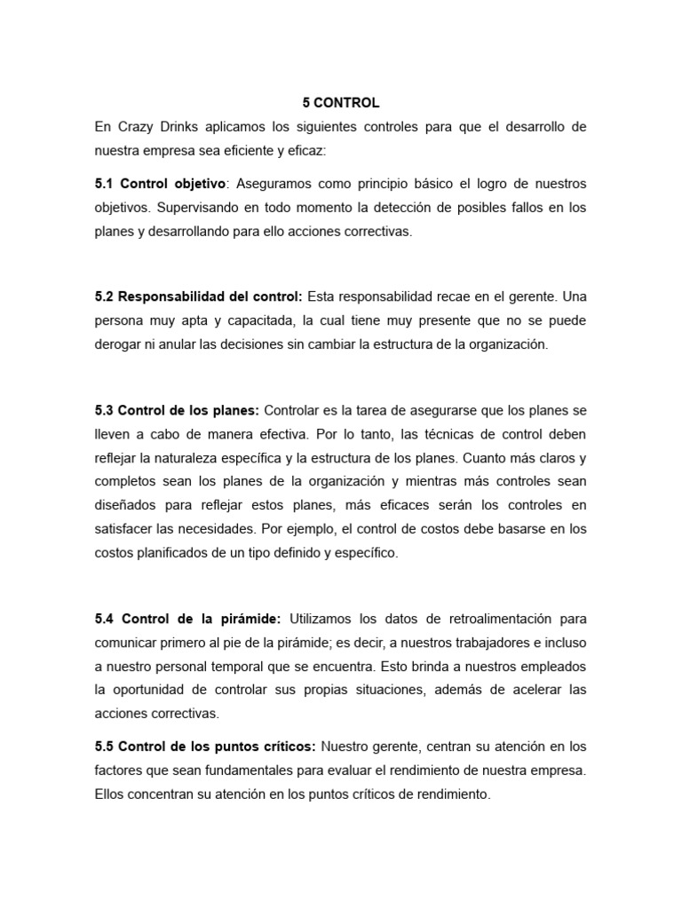 CONTROL | PDF | Business