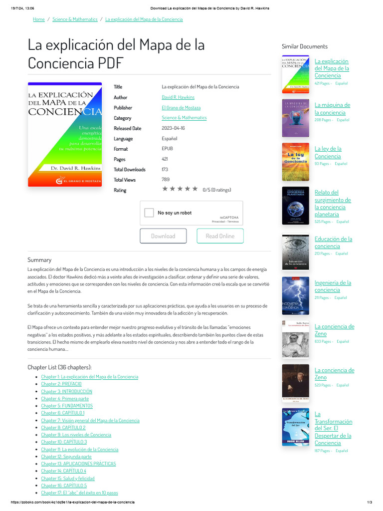 Mapa de la Conciencia de David Hawkins | PDF