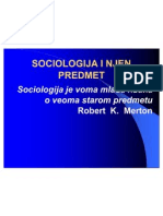 Predmet Sociologije