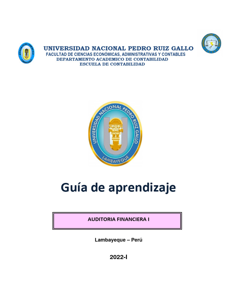 Silabo y Guia Auditoria Auditoria Financiera I | PDF | Auditoría ...