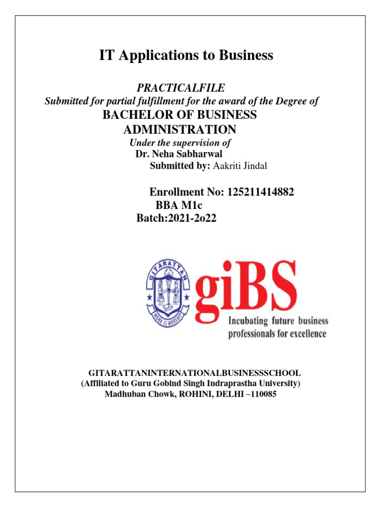 BBA IT Practical Guide | PDF | Mail | Computer File