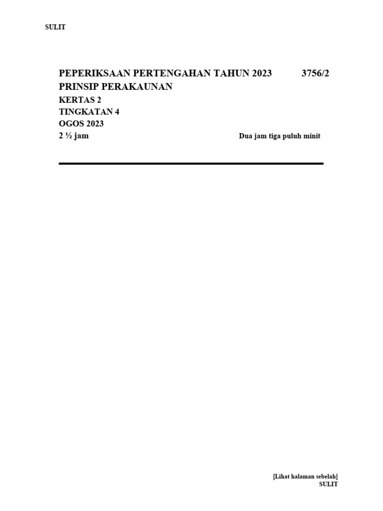 Midterm Form 4 Kertas 2 Set 1 | PDF