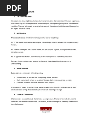 GUIDE TO STORY STRUCTURE