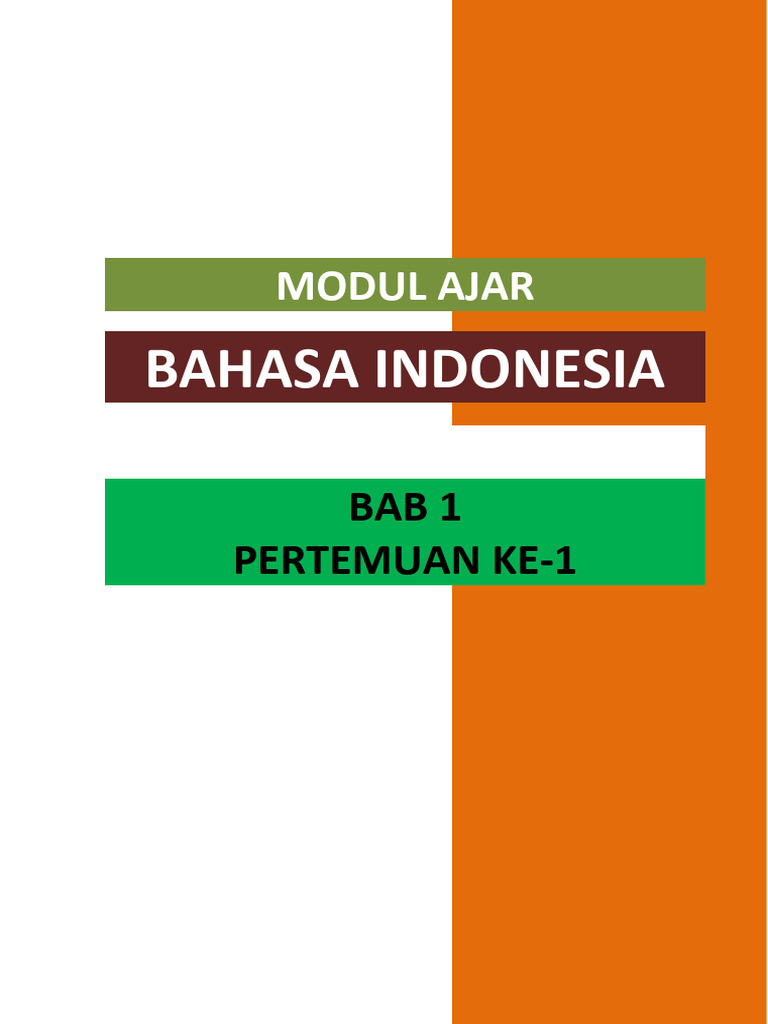 Modul Ajar Bahasa Indonesia Kelas 6 | PDF | Seni & Disiplin Bahasa ...