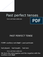 Past Perfect Tenses: Click To Edit Master Subtitle Style