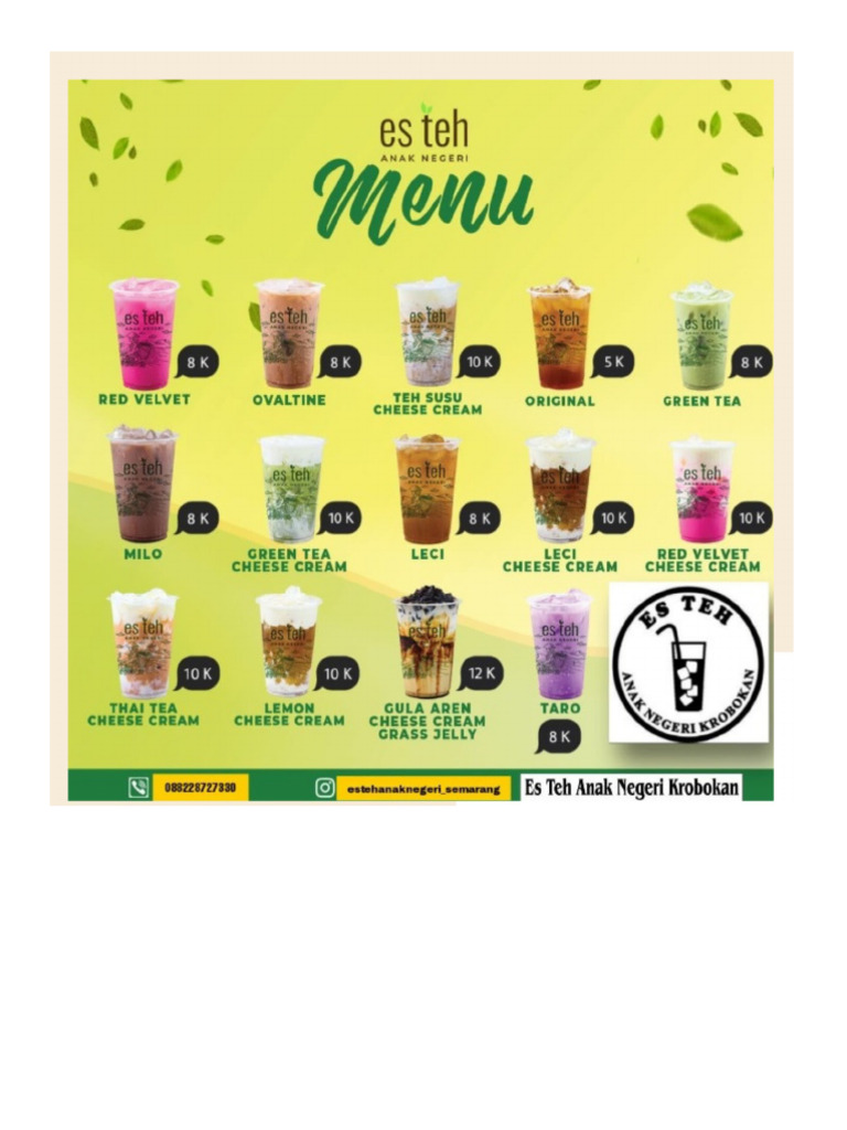 Es Teh Menu | PDF