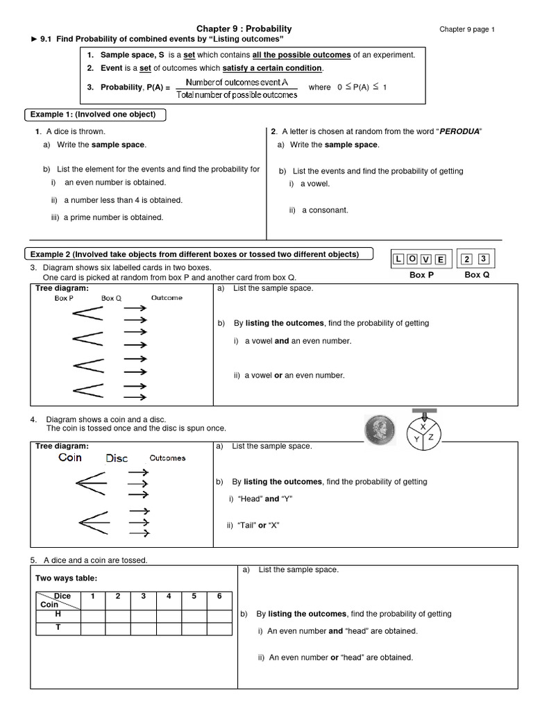 Probability of Combined Events | PDF | Probability Theory | Probability