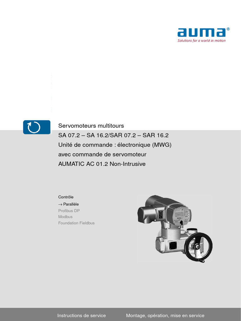 Guide d'utilisation AUMATIC AC 01.2 | PDF | Vis de fixation | Soupape