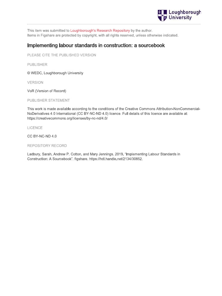 Labour standards pdf