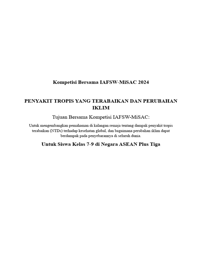 Tujuan Bersama Kompetisi Iafsw-Misac | PDF