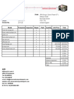 Order: JRM Group (Sumo Power GT) Datum: Invoice No.: Model Production Inspection Repair Paint Quantity Unit Price Total