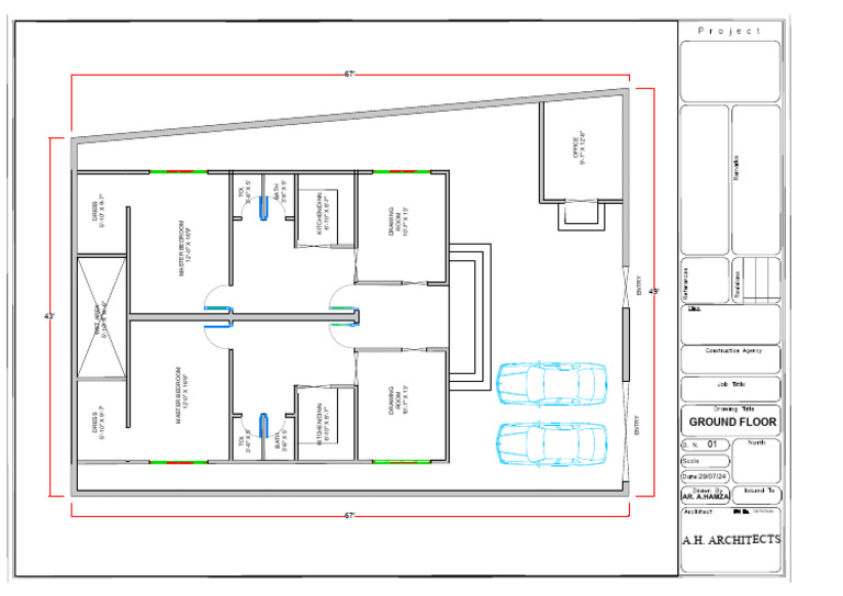 Ground Floor Layout Plan by A.H. Architects | PDF | Queensland Heritage ...